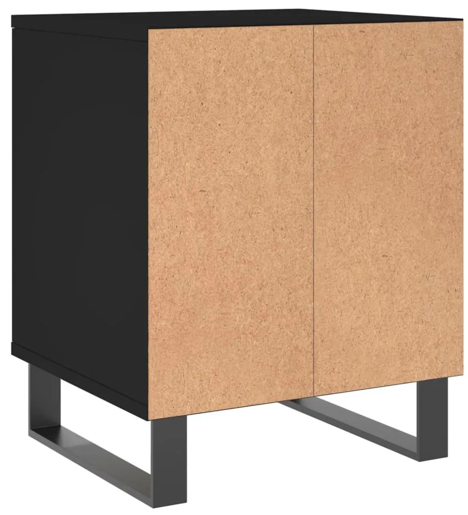 Mesas de cabeceira 2pcs 40x35x50 cm derivados de madeira preto