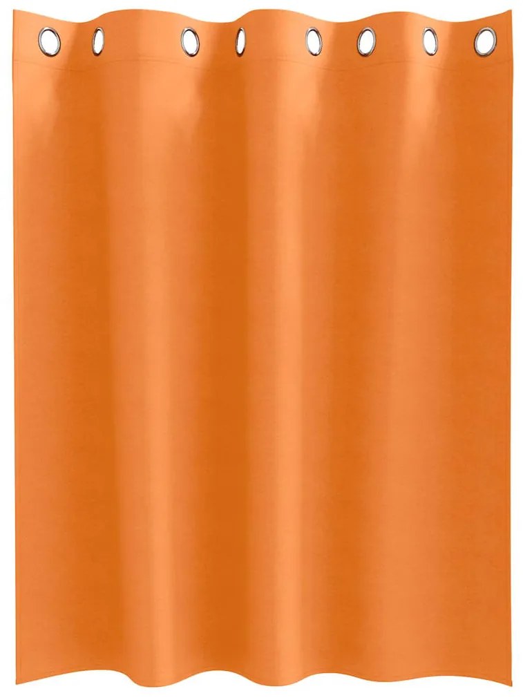 Cortinas 2 pcs Laranja Brilhante 140 x 140 cm Poliéster