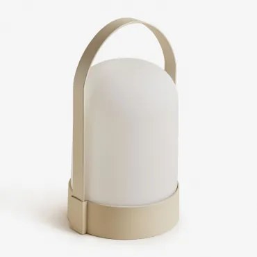 Lâmpada De Mesa Led Sem Fios Para Exterior Agnese Tapioca Bege - Sklum