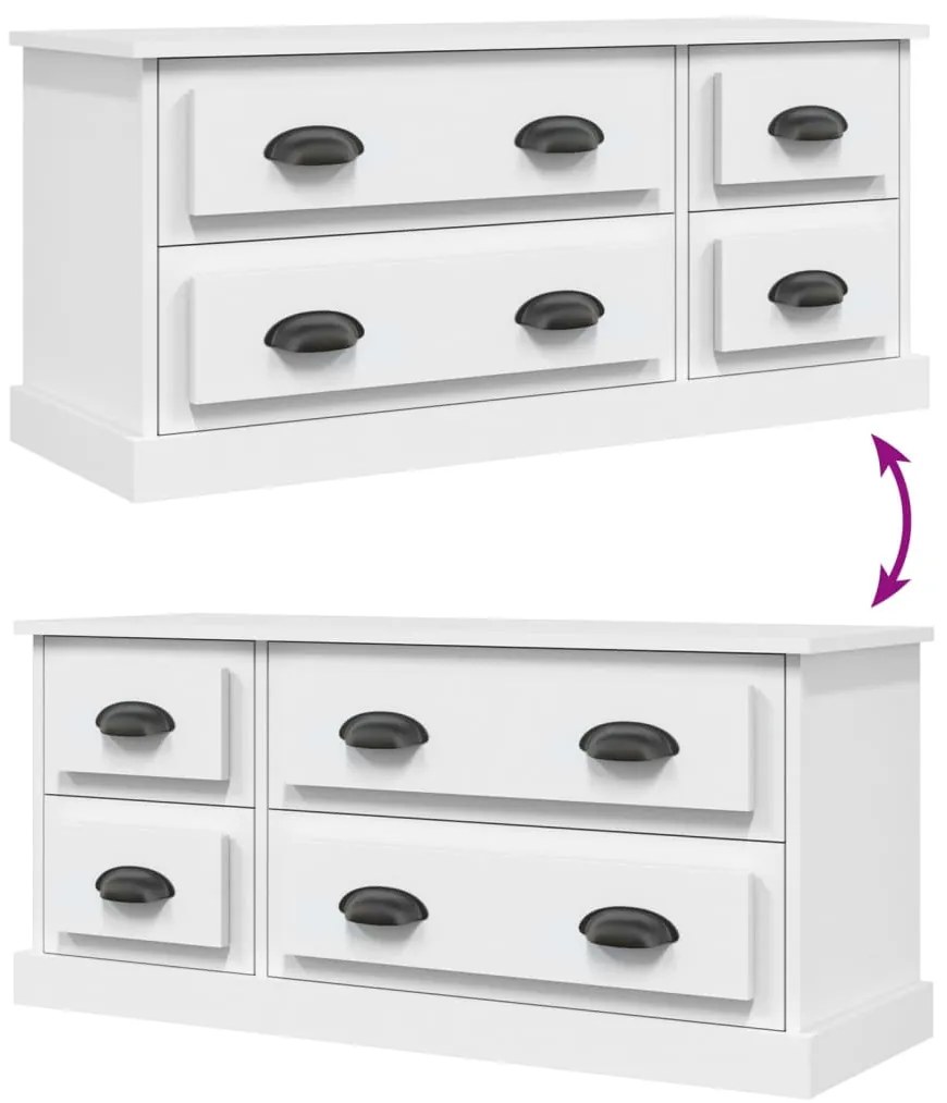 Móvel de TV 100x35,5x45 cm derivados de madeira branco