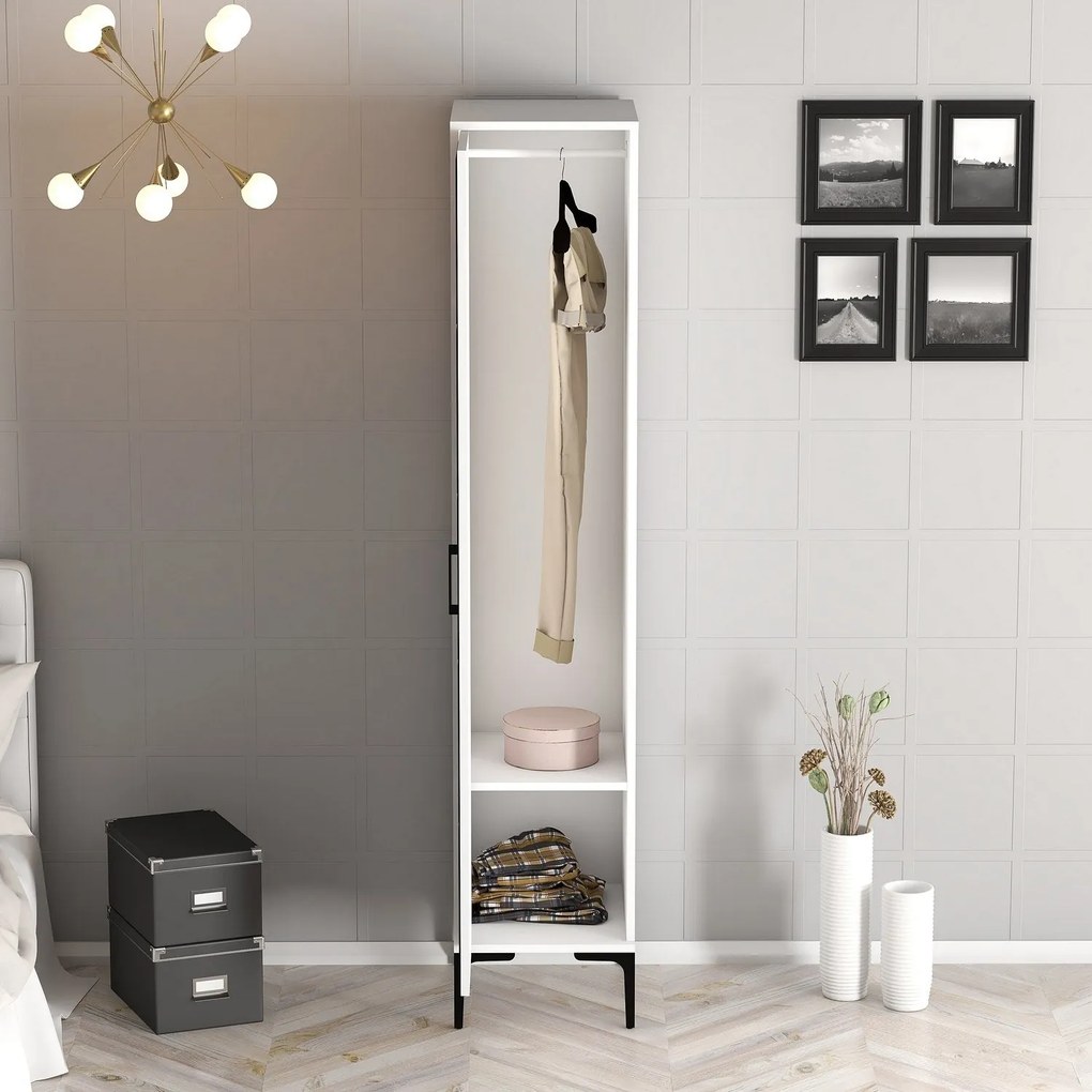 ****
Roupeiro Kumsal S – Branco – 40x47,5x201,4 cm
**