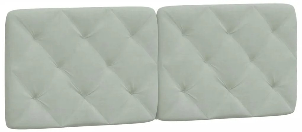 Estrutura de cama sem colchão 140x200 cm veludo cinzento-claro