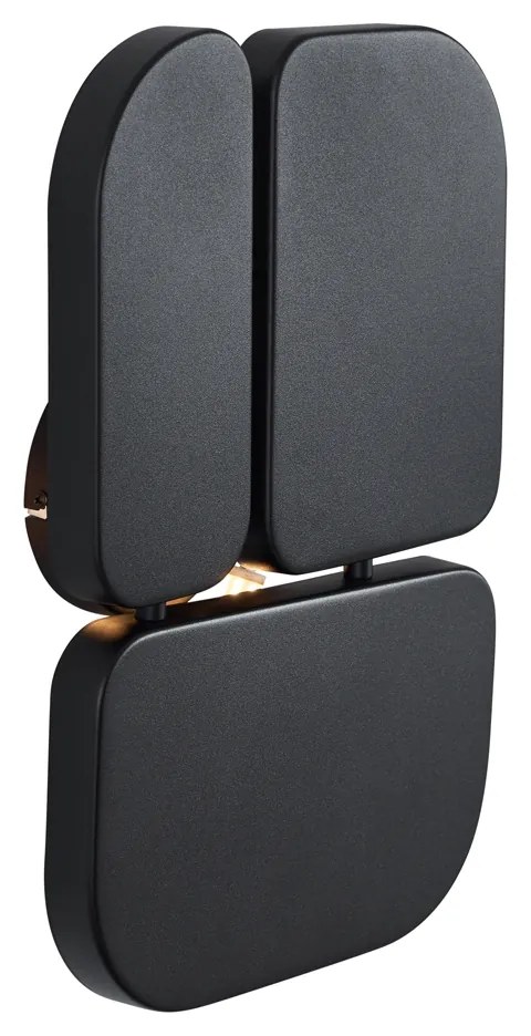 Candeeiro de Parede Design Preto 3-Luzes - Planes Design