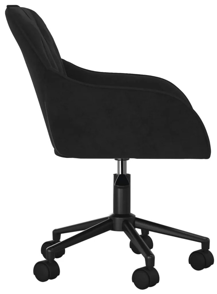 Cadeiras de jantar giratórias 2 pcs veludo preto