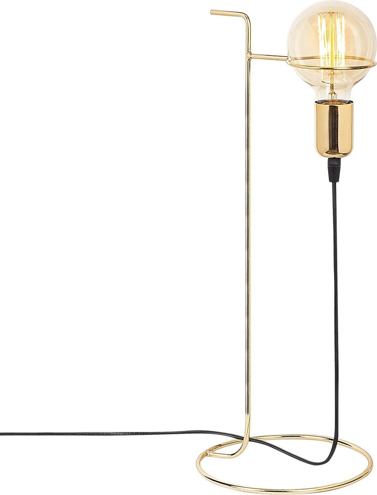 Candeeiro de Mesa Pota – Dourado – 19 x 19 cm, Altura 51 cm