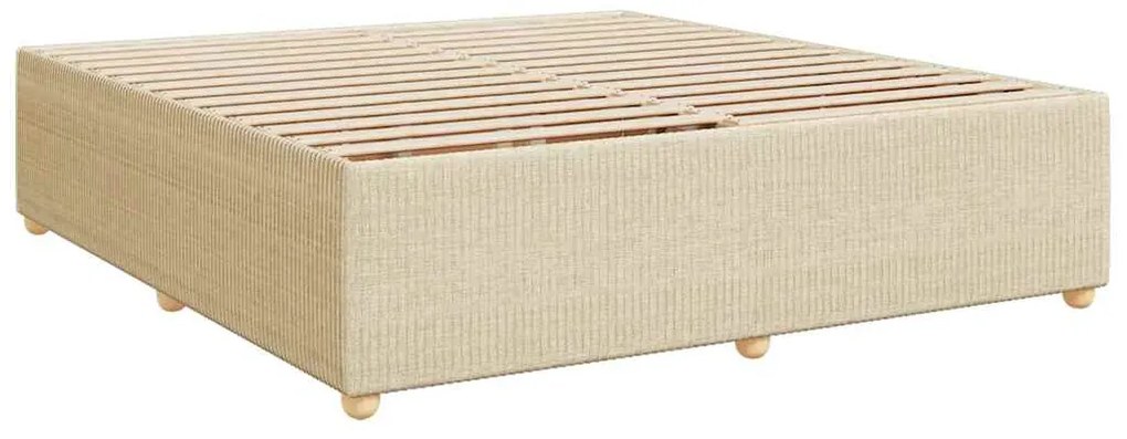 Cama com molas/colchão 180x200 cm tecido cor creme