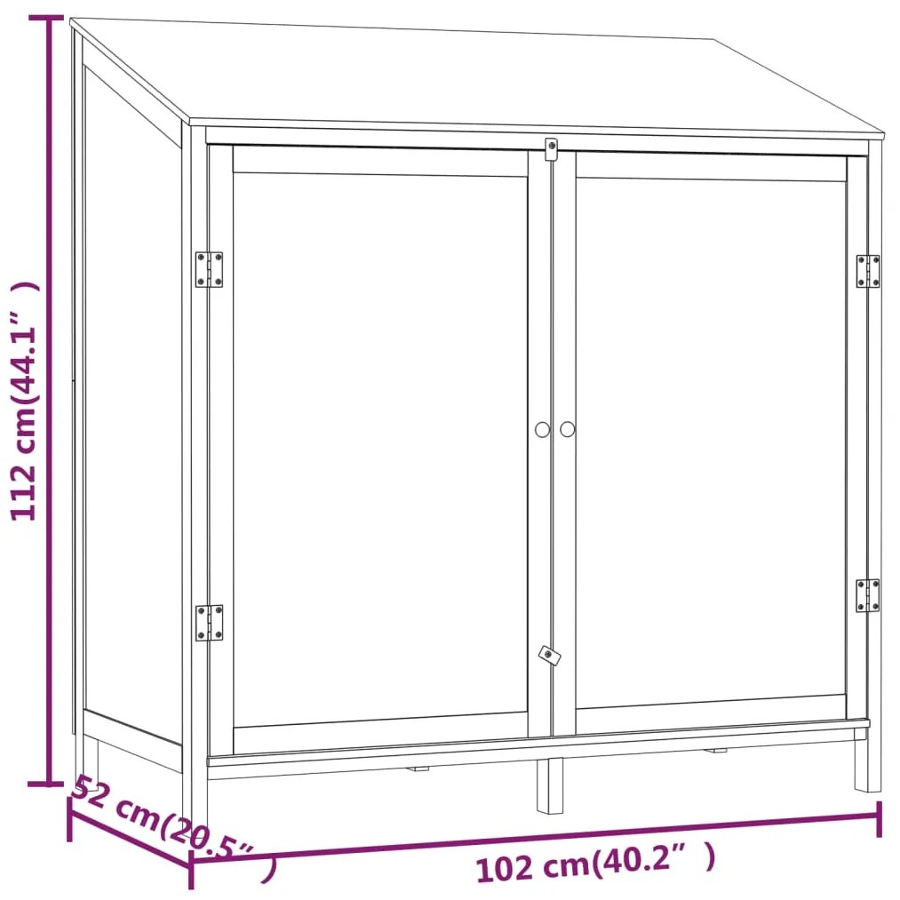 Abrigo de jardim 102x52x112 cm madeira de abeto maciça branco