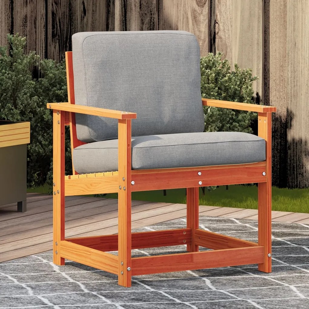 vidaXL Cadeira de jardim 62x56x77 cm pinho maciço castanho-mel