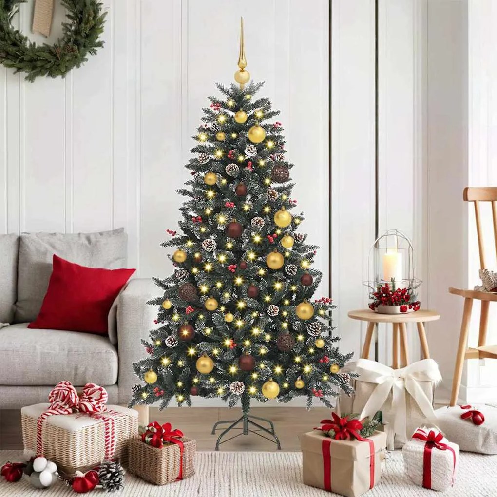 vidaXL Árvore de Natal Artificial Verde 150 cm PVC, Plástico e Aço