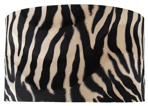 Abajur de veludo estampado de zebra 35/35/20 interior dourado Clássico / Antigo