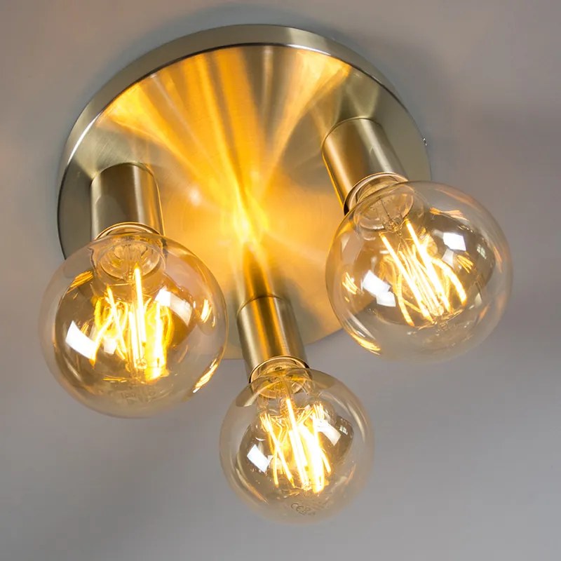 Candeeiro de teto Art Deco dourado redondo - Facil 3 Design,Moderno