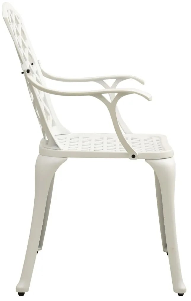 3 pcs conjunto de bistrô alumínio fundido branco