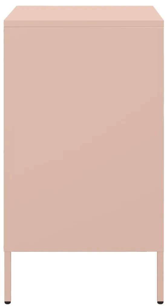 Mesa de cabeceira 36x39x68 cm aço rosa