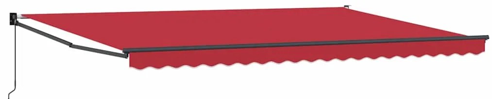 Toldo Retrátil Manual Vermelho 500x300 cm