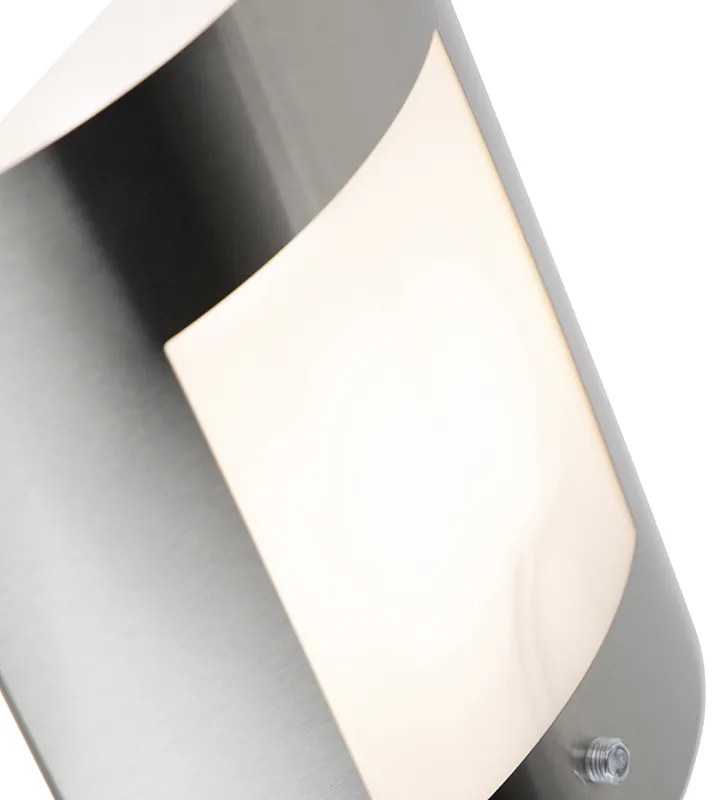 Candeeiro de parede exterior em aço IP44 sensor crepuscular - Emmerald Moderno