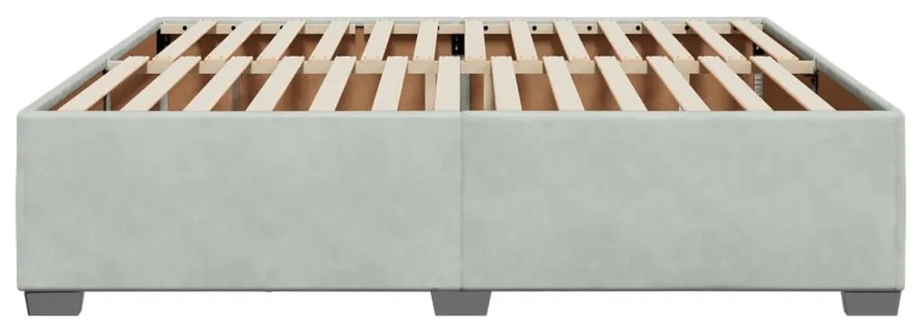 Estrutura de cama sem colchão 200x200 cm veludo cinzento-claro
