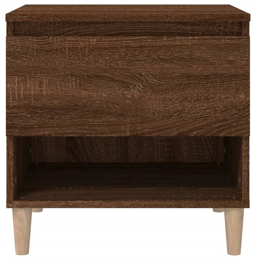 Mesa cabeceira 50x46x50 cm derivados madeira carvalho castanho