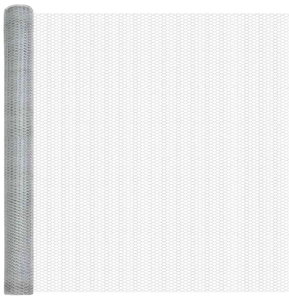 Cerca Hexagonal vidaXL 1.6x25 m Aço Galvanizado