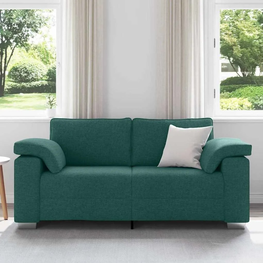 Sofá Loveseat Verde Escuro 140cm Tecido