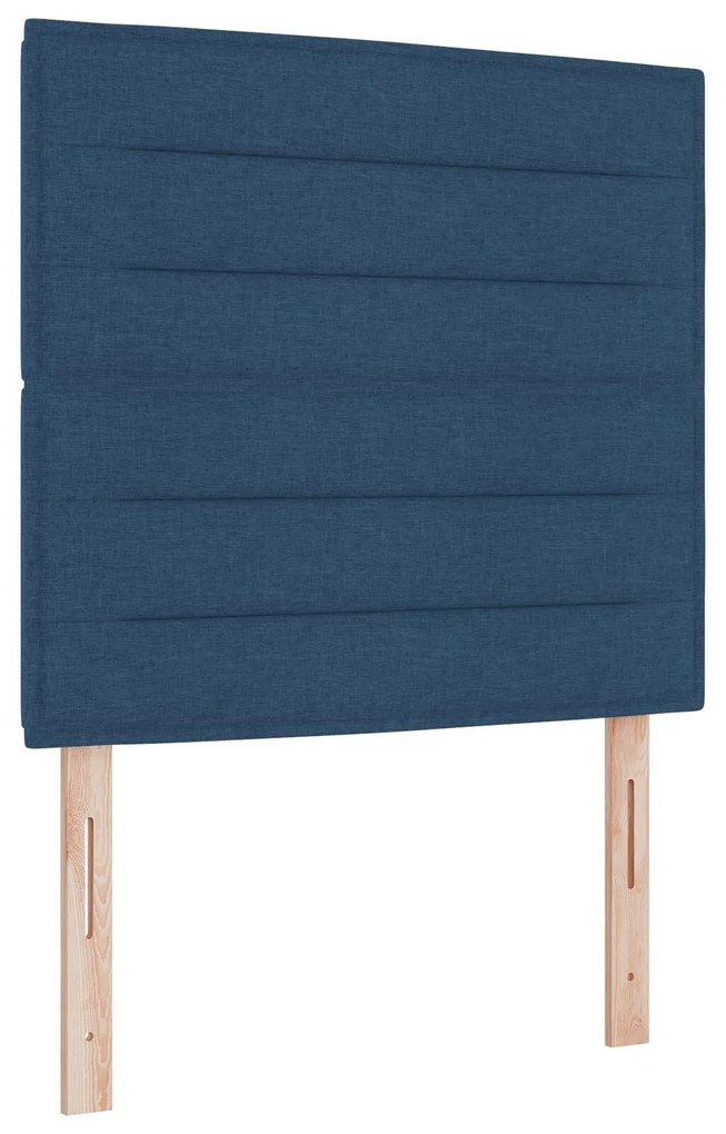 Cama Estrado com Colchão Azul Cama de Casal Pequena Tecido