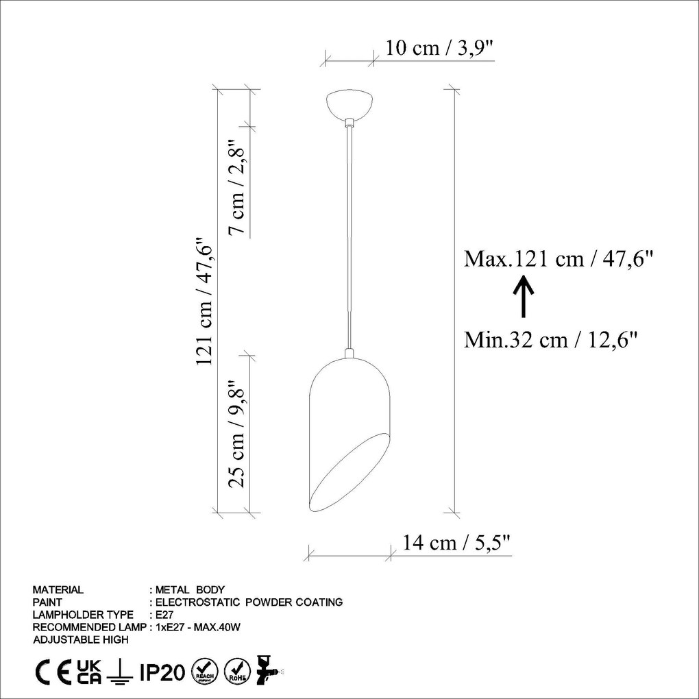 Candeeiro Kesık – Antiquado – Ø14 h:25 cm