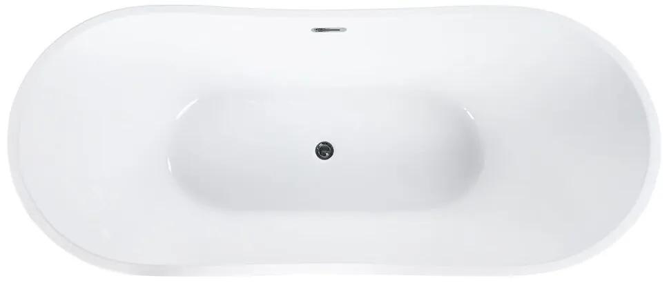 Banheira autónoma em acrílico branco 170 x 77 cm ANTIGUA Beliani
