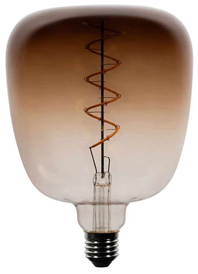 Conjunto de 5 lâmpadas LED E27 reguláveis G140 castanhas 4,9W 110 lm 1800K