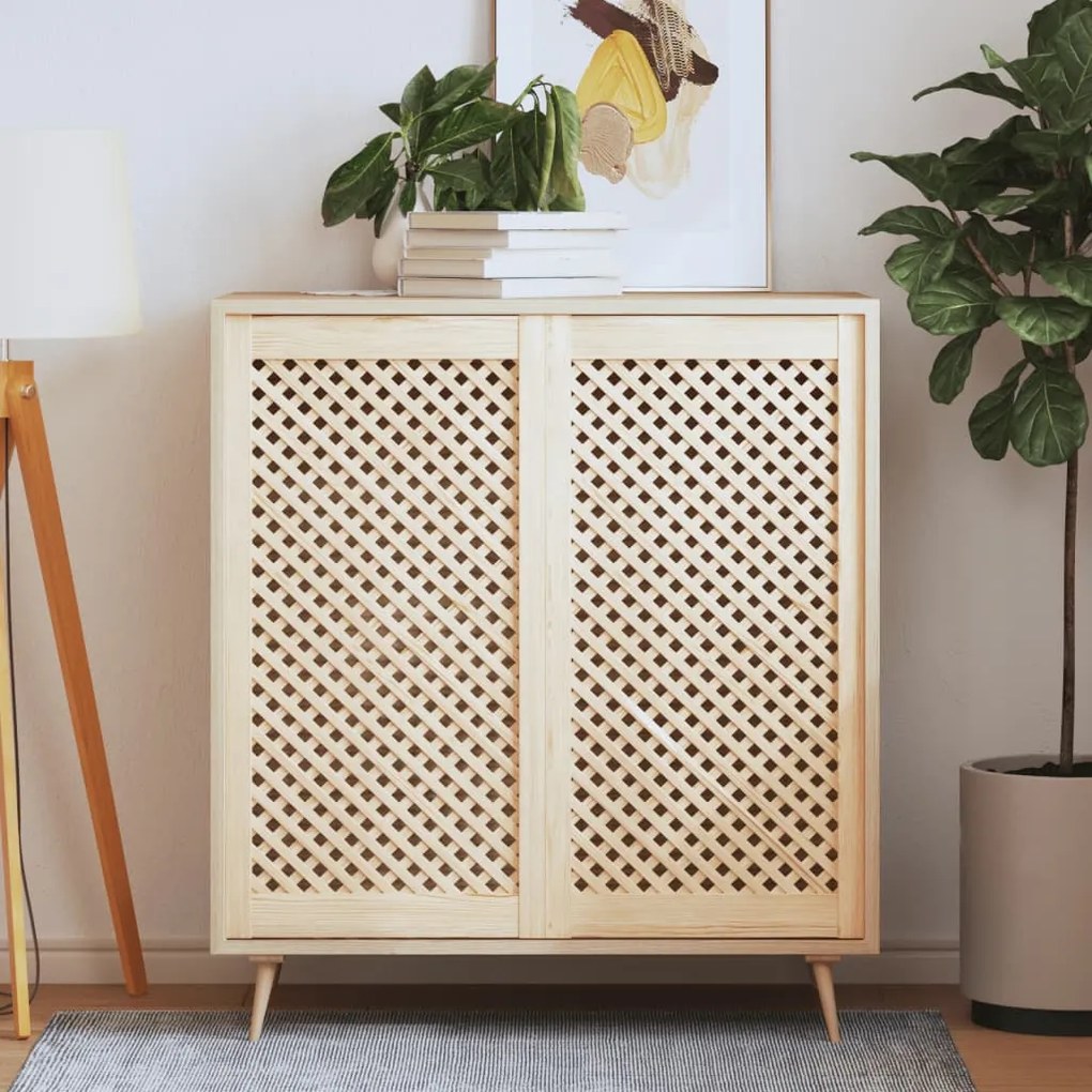 Portas de armário design treliça 2 pcs 49,5x99 cm pinho maciço
