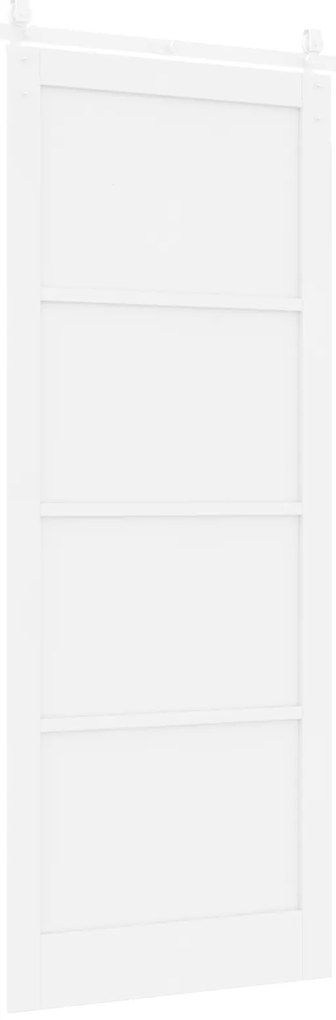 Porta Deslizante vidaXL com Conjunto de Ferragens Branca 93x232 cm Mad