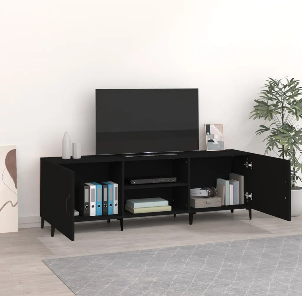 Móvel para TV 150x30x50 cm derivados de madeira preto