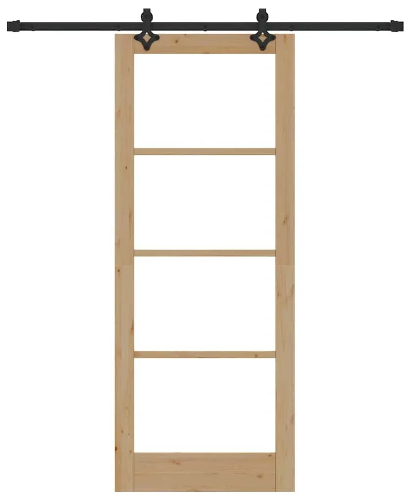 Conjunto de Porta Deslizante com Hardware 'ORKDAL'da vidaXL Madeira Só