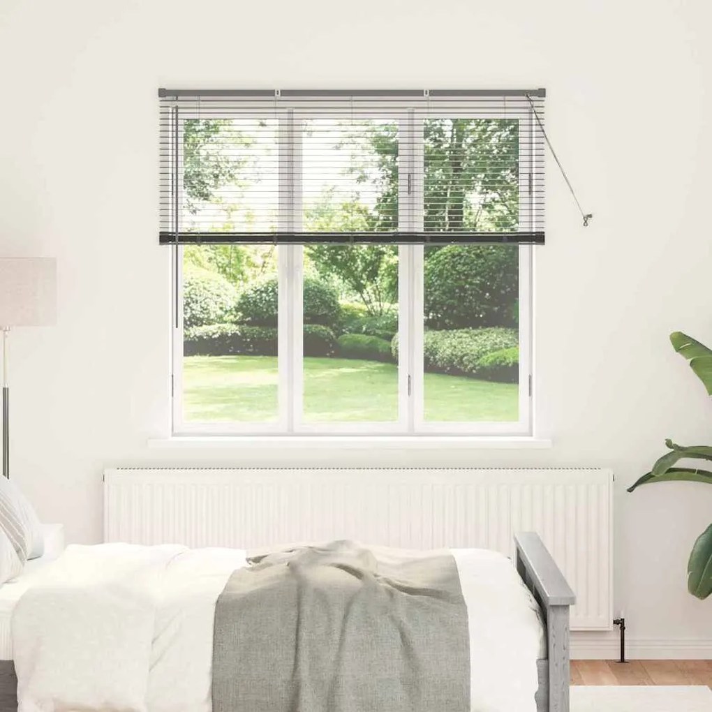 vidaXL Persiana de Janela Cinzento-escuro 80 x 130 cm Alumínio