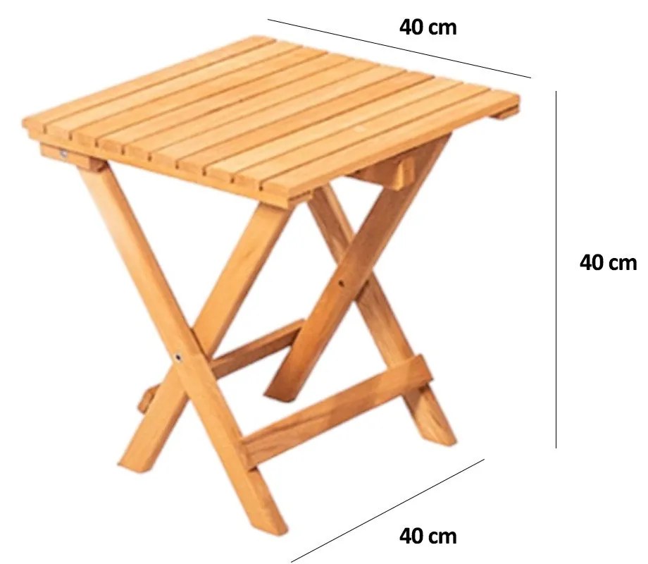 Conjunto de Mesa e Cadeiras de Jardim My005 – Cinzento Natural – Mesa: