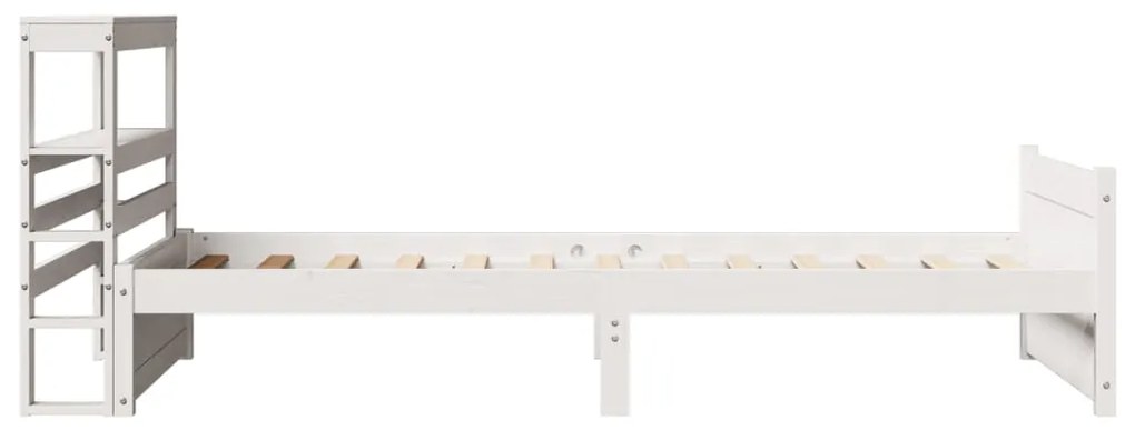 Estrutura cama c/ cabeceira 75x190 cm pinho maciço