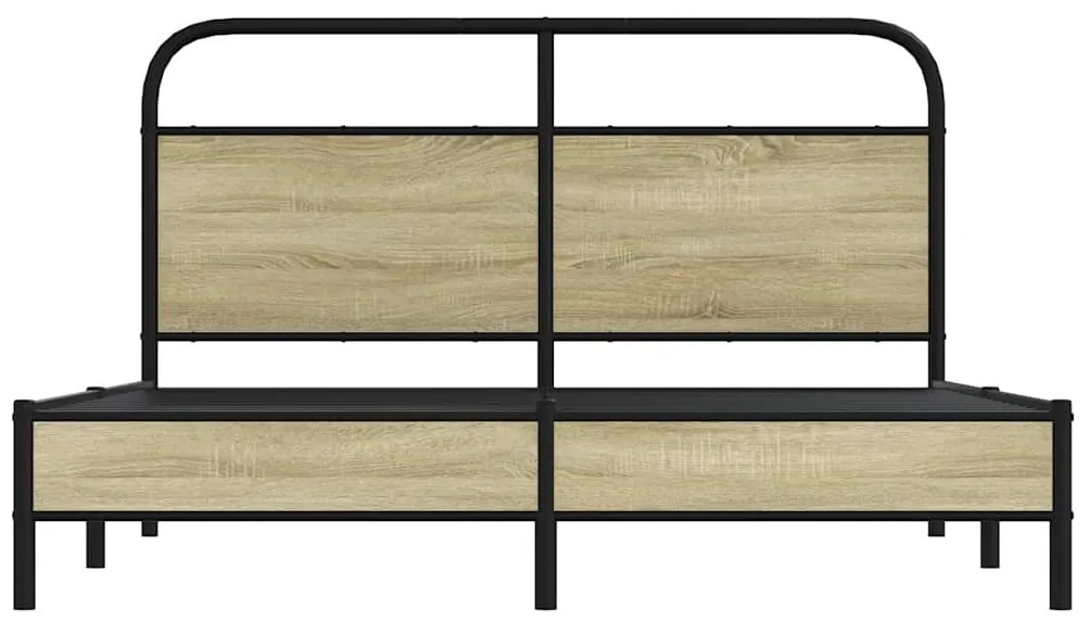 Estrutura cama s/ colchão derivados de madeira carvalho sonoma