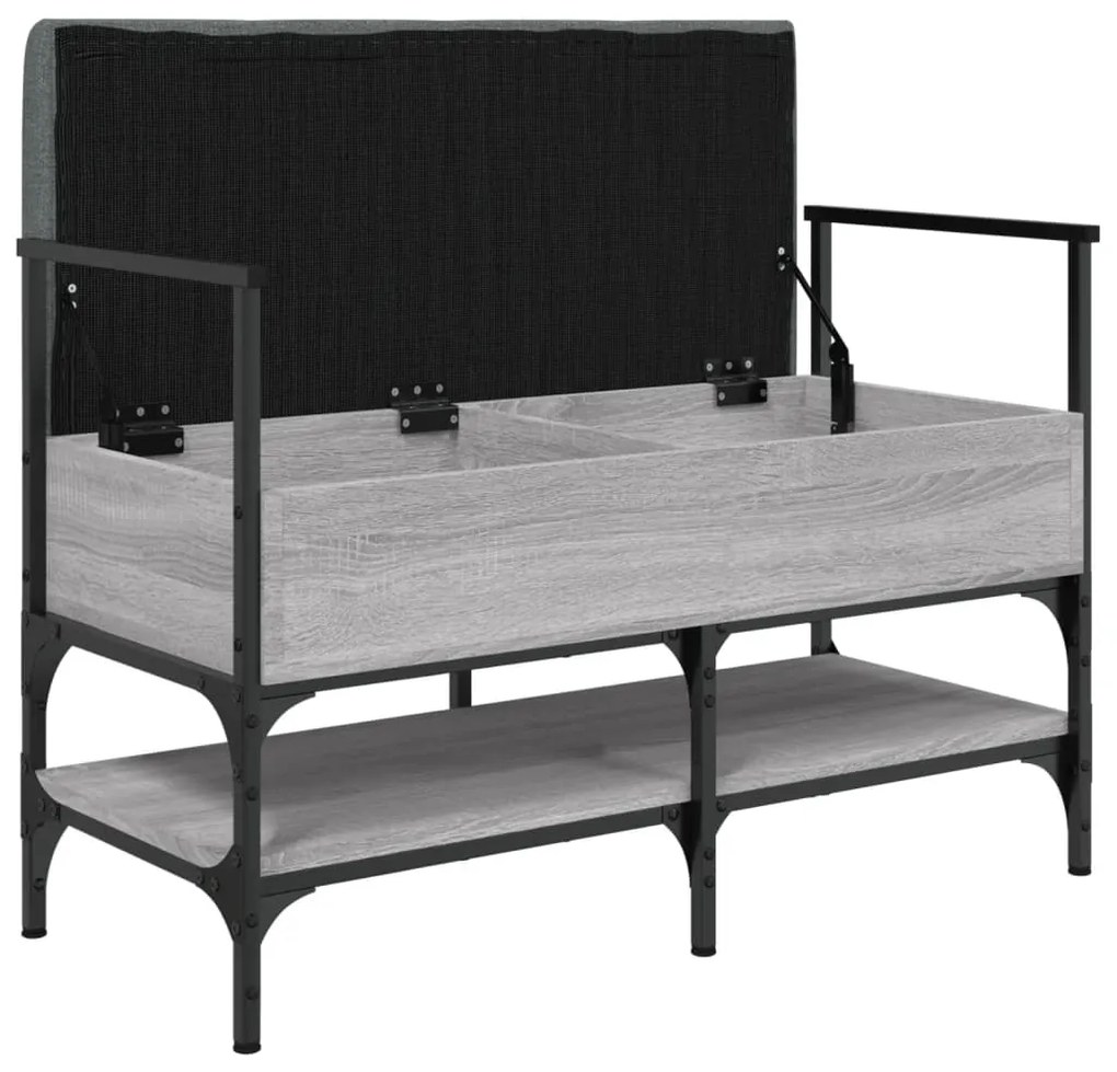 Banco sapateira 85,5x42x57,5 cm deriv. madeira cinzento sonoma