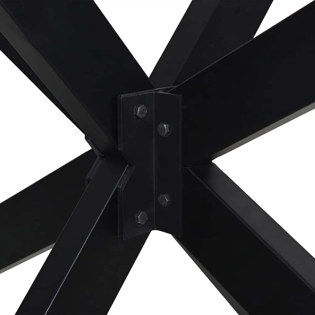 Pé de mesa de jantar em formato de aranha, preto, 150x78x(72-73) cm, a