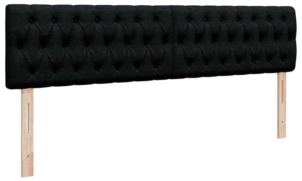 Estrutura de cama otomana com colchão 160x200 cm tecido preto