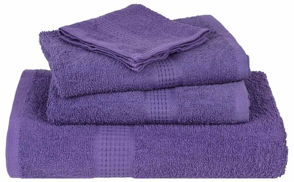 Toalhas de banho 4 pcs 70x140 cm 360 gsm 100% algodão roxo