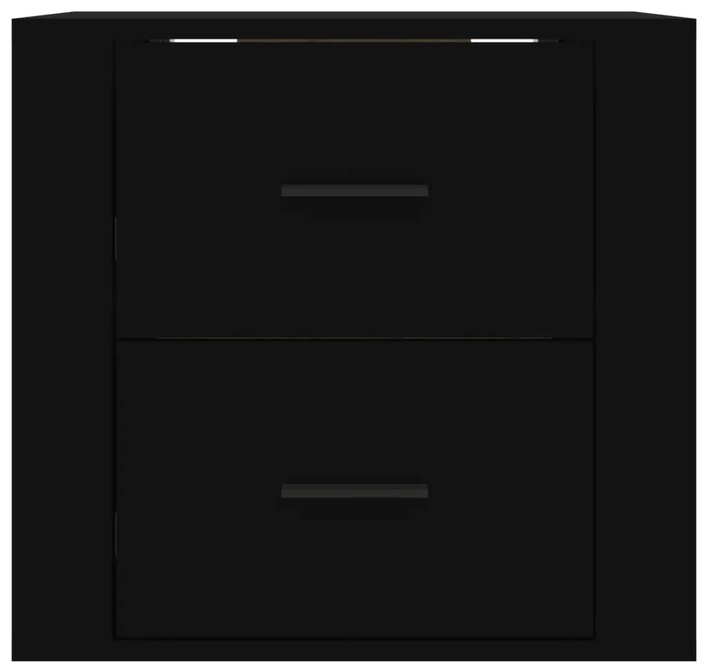 Mesa de cabeceira de parede 50x36x47 cm preto
