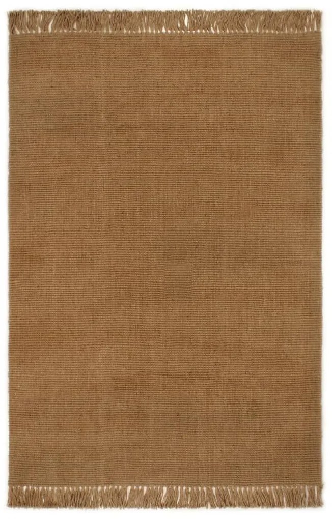 345004 vidaXL Tapete com borlas juta 160x230 cm
