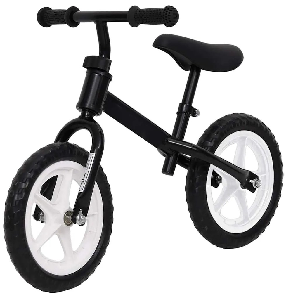vidaXL Bicicleta de equilíbrio com rodas de 9,5" preto