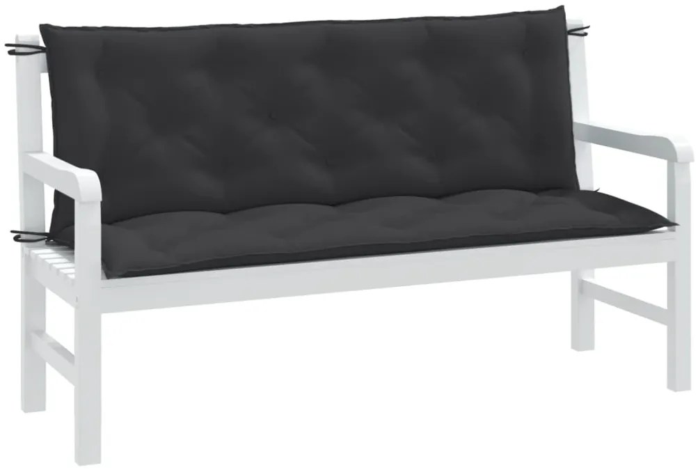 Almofadões banco jardim 2pcs 150x50x7cm mesclado tecido