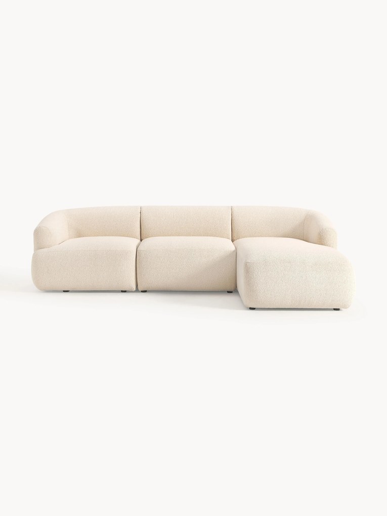 Sofá de canto modular em bouclé Sofia (4 lugares)