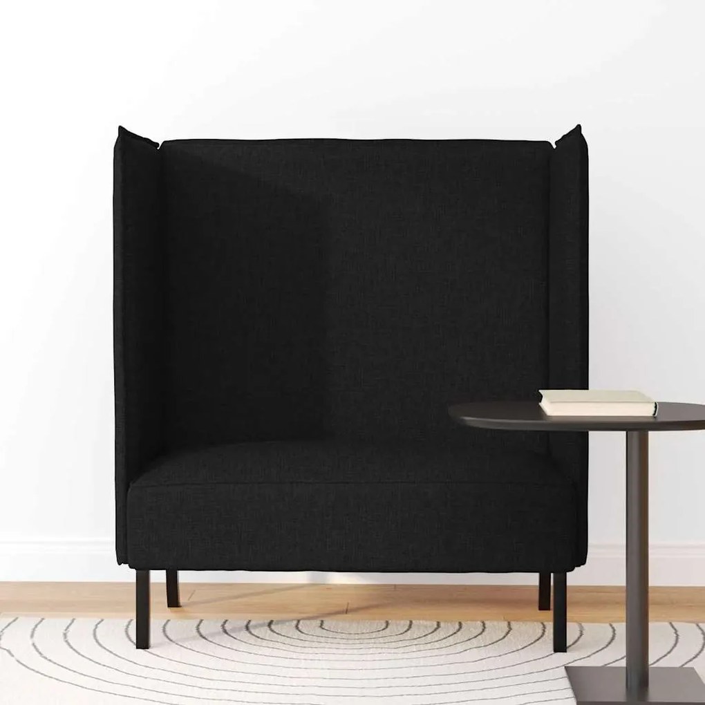 Sofá Alto Preto 109x56x121 cm Tecido