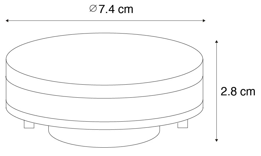 Lâmpada LED inteligente GX53 regulável 9W 806LM 2700K-6500K