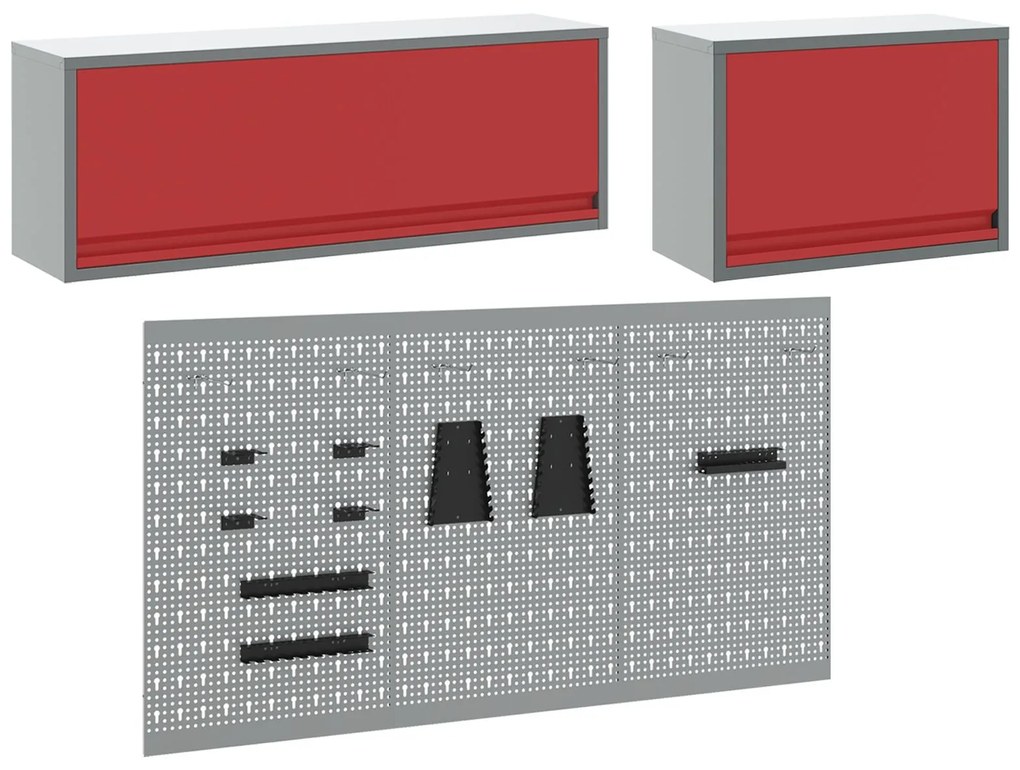 Conjunto de Armário e Painel de Ferramentas VidaXL com 5 Peças Montado