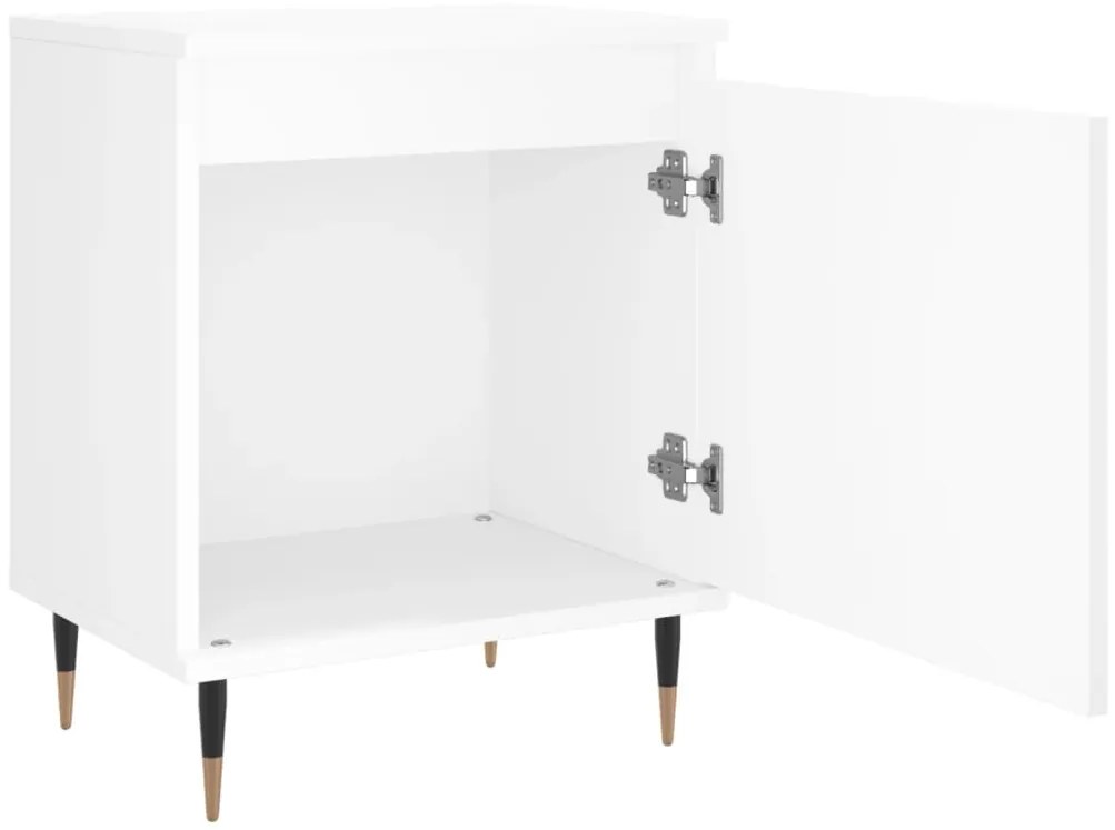 Mesas de cabeceira 2pcs 40x30x50 cm derivados de madeira branco