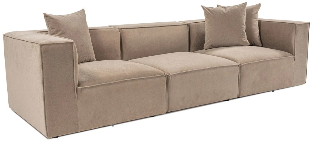 Sofá de 3 Lugares Sora – Cappuccino – 270 cm x 65 cm x 95 cm