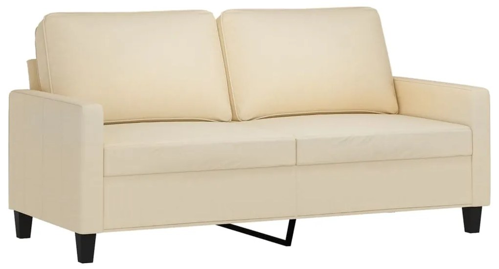 2 pcs conjunto de sofás com almofadões tecido cor creme